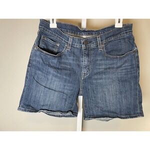 Women's LEVI'S Shorts 30 Blue Denim Jean Long Western Retro Levis Summer Casual
